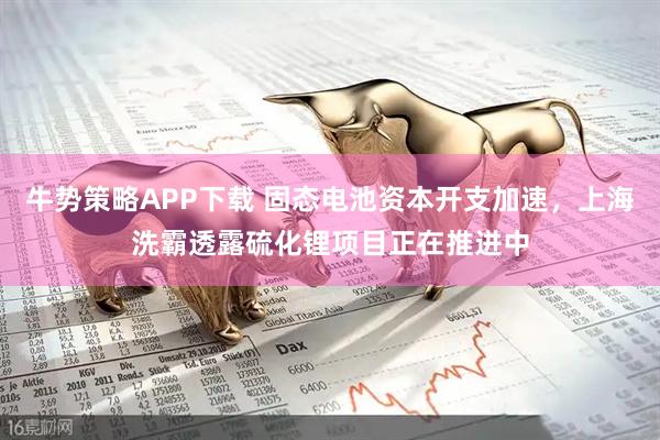 牛势策略APP下载 固态电池资本开支加速，上海洗霸透露硫化锂项目正在推进中